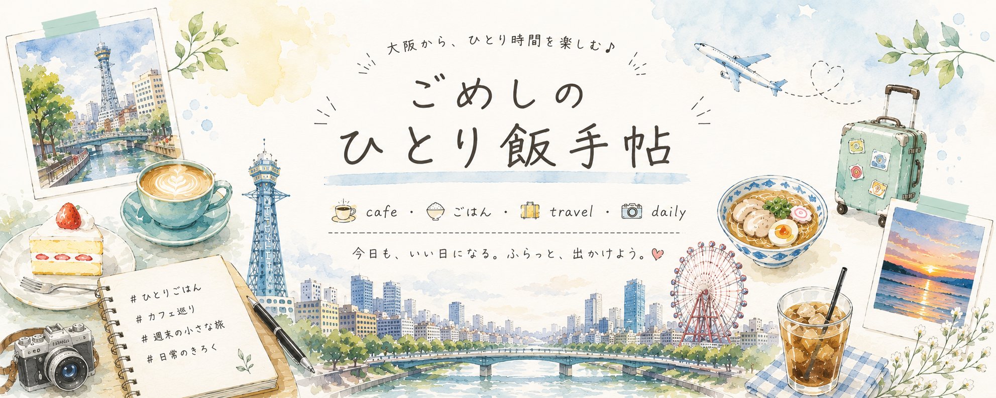 ごめしのひとり飯手帖 大阪を中心にカフェ・飲食店（ごめし）・旅行の体験レビューを発信。ひとりでも入りやすいお店や実際に訪れたスポットを紹介するブログです。