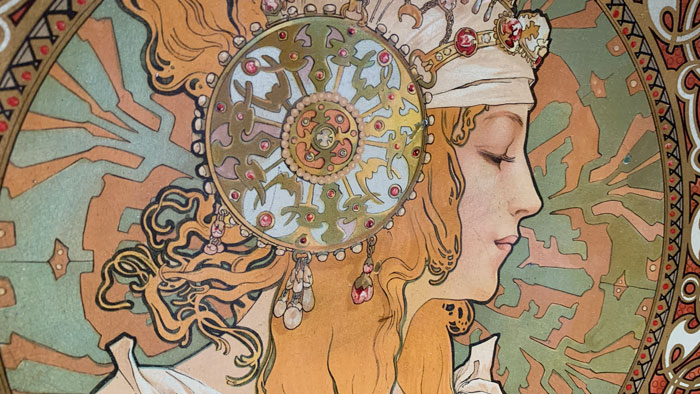 「ビザンティン風の頭部：ブロンド」Decorative Plate (Byzantine Head, Blonde)