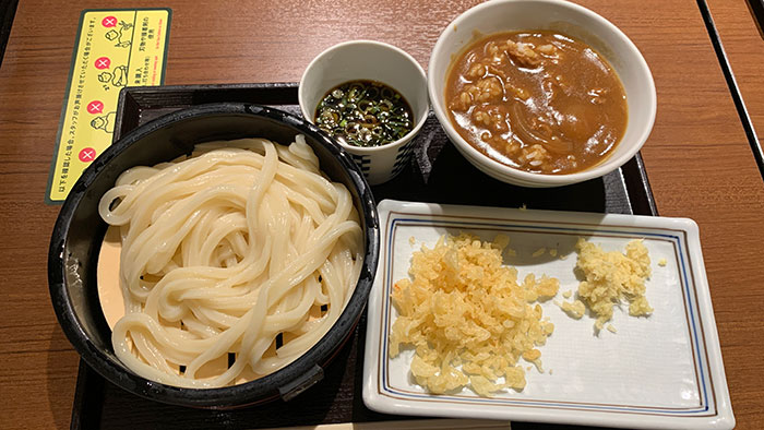 ざるうどん(並)ミニサイズカレー