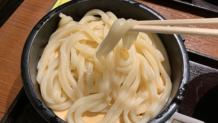 ざるうどん:箸あげ