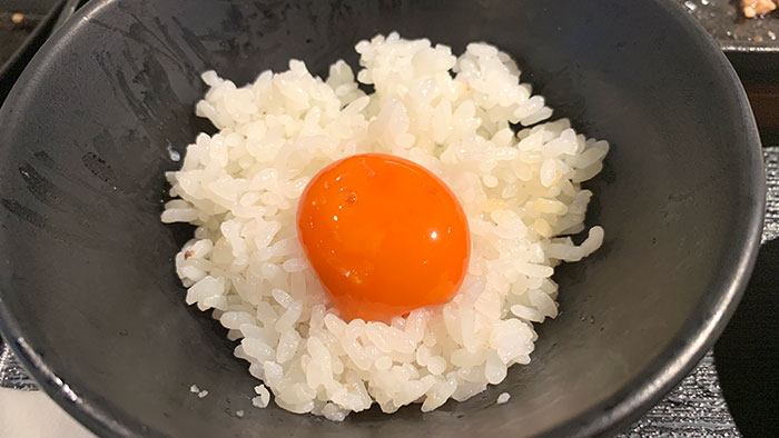 「龍の卵」の卵かけご飯