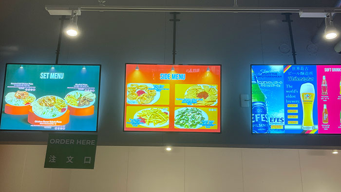 店内の電子メニュー