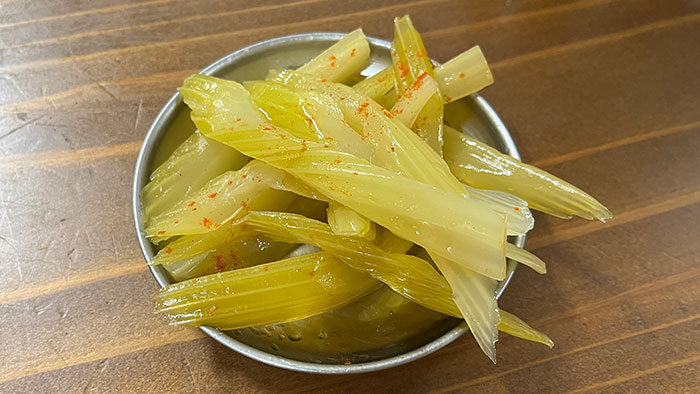 前菜:セロリナンプラー漬け