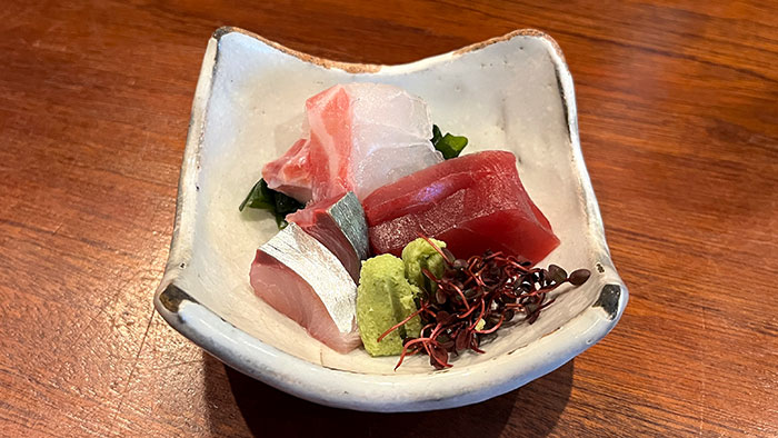 天然鮮魚のお造り3種盛り