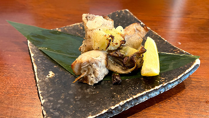 サバフグの香味オイル焼き
